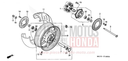 RUOTA POSTERIORE (VTR1000SPY/1) VTR1000SP1 di 2001